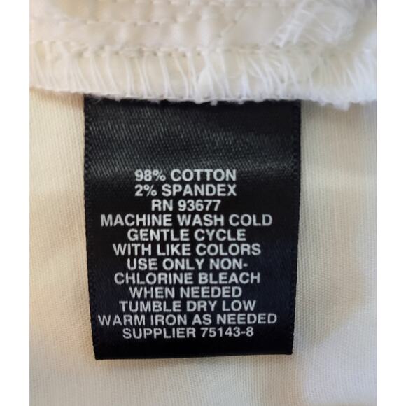 LIZ CLAIBORNE Capri Pants Size 14 Emma Classic White Stretchy - Picture 8 of 10